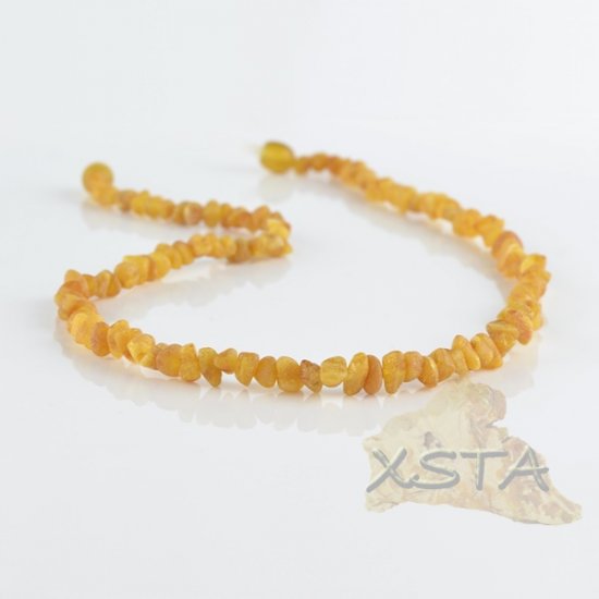 Raw Amber necklace chips butterscotch